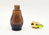 бутылки янтарного цвета 30мл стеклянные косметические с золотой крышкой для эфирного масла